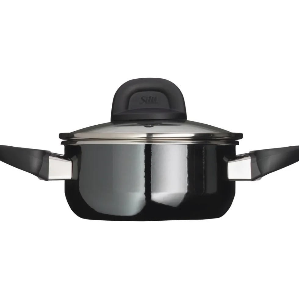Silit Silargan® Modesto Bratentopf mit Deckel, 16 cm, Black