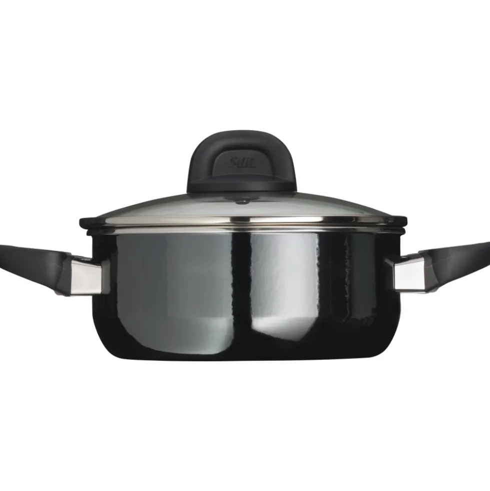 Silit Silargan® Modesto Bratentopf mit Deckel, 20 cm, Black