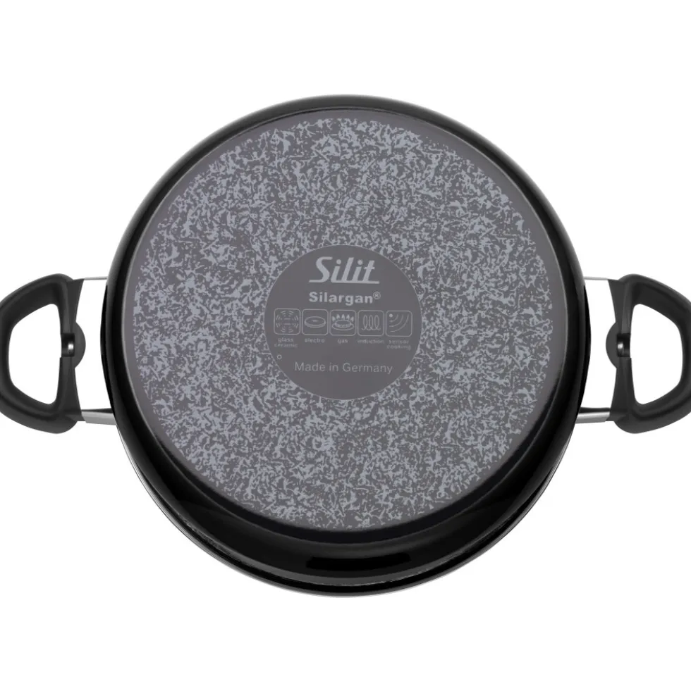 Silit Silargan® Modesto Bratentopf mit Deckel, 24 cm, Black