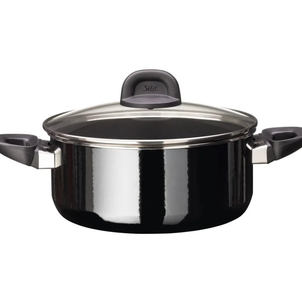 Silit Silargan® Modesto Bratentopf mit Deckel, 24 cm, Black