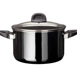 Silit Silargan® Modesto Kochtopf mit Deckel, 24 cm, Black