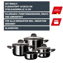 Silit Silargan® Modesto Topf-Set 4-teilig, Black