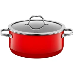 Silit Silargan® Passion Bratentopf mit Deckel, 24 cm, Red
