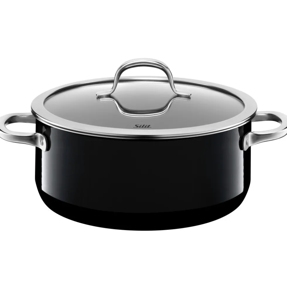 Silit Silargan® Passion Bratentopf mit Deckel, 24 cm, Black