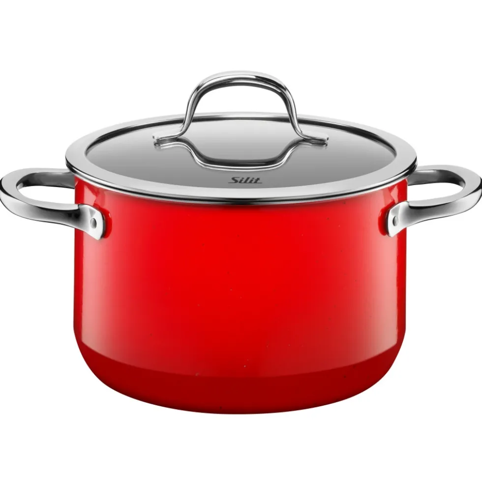 Silit Silargan® Passion Kochtopf mit Deckel, 20 cm, Red