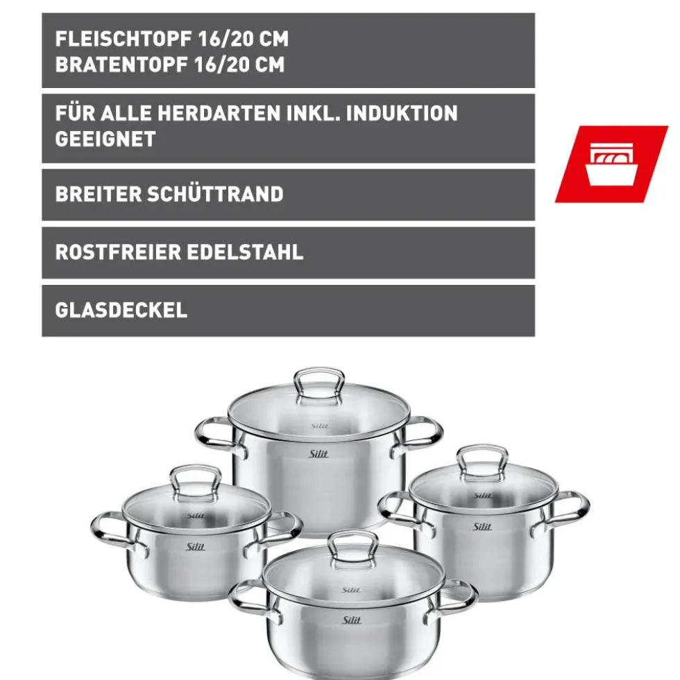 Silit Toskana Topf-Set, 4-teilig