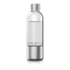 Starter-Set: Element One Wassersprudler mit PET-Ersatzflasche, Edelstahl