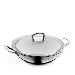 Wok mit Glasdeckel, 36 cm